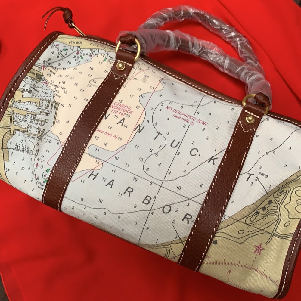 Nantucket Harbor Nautical Chart Purse from Murray’s Toggle Shop. NWT! - Picture 2 of 12